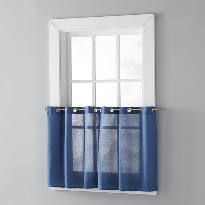Saturday Knight Ltd Trio 3D Woven Triangle Window Tier - 2 Piece - Denim Blue