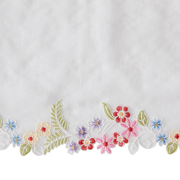 SKL Home Sweet Stems Floral Embroidery Window Valance - 60x14", White