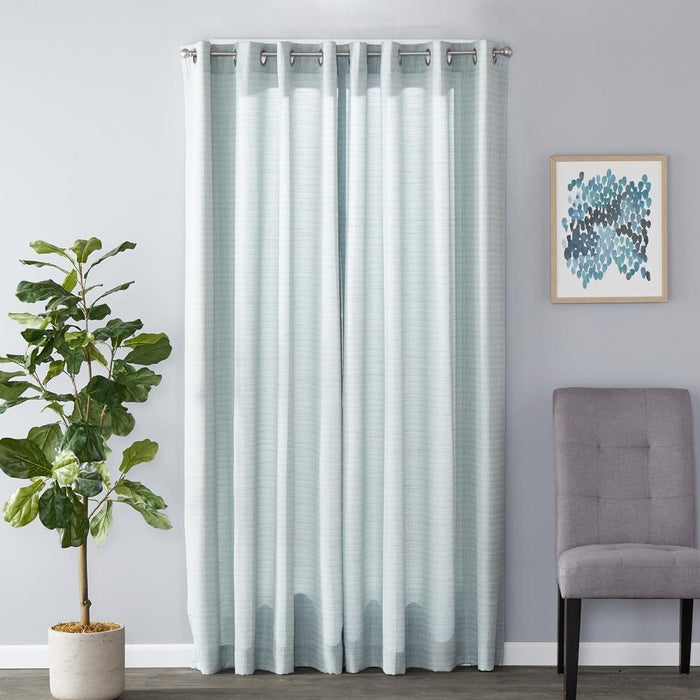 SKL Home Saturday Knight Ltd Maeve Sophisticated Yarn Dyed Woven Horizontal Pattern SunSafe Window Panel - Sage
