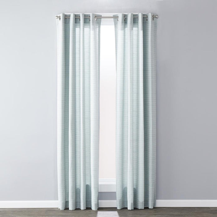 SKL Home Saturday Knight Ltd Maeve Sophisticated Yarn Dyed Woven Horizontal Pattern SunSafe Window Panel - Sage
