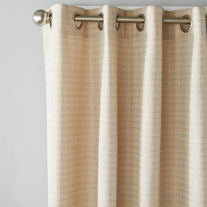 SKL Home Saturday Knight Ltd Maeve Sophisticated Yarn Dyed Woven Horizontal Pattern SunSafe Window Panel - Tan
