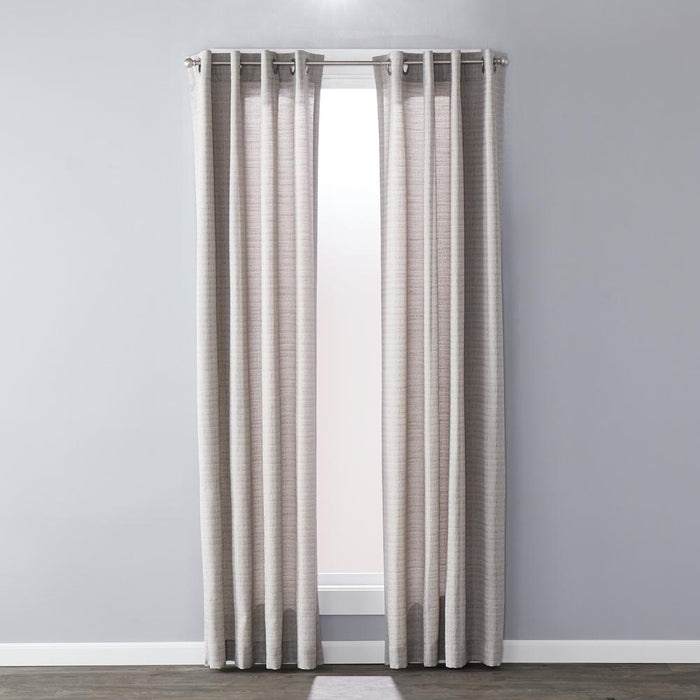 SKL Home Saturday Knight Ltd Maeve Sophisticated Yarn Dyed Woven Horizontal Pattern SunSafe Window Panel - Gray