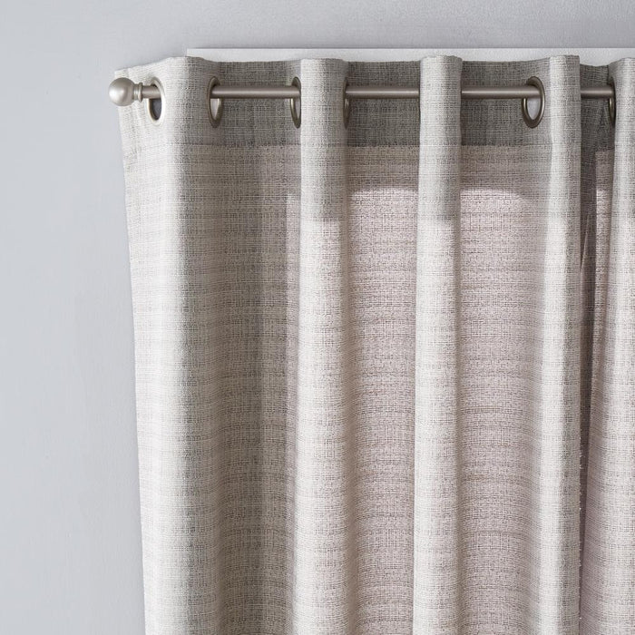 SKL Home Saturday Knight Ltd Maeve Sophisticated Yarn Dyed Woven Horizontal Pattern SunSafe Window Panel - Gray