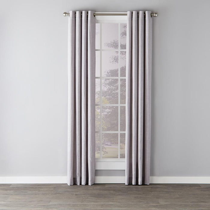 SKL Home Saturday Knight Ltd Melange Textured Woven Fabric And Stylish Design SunSafe Window Panel - Gray