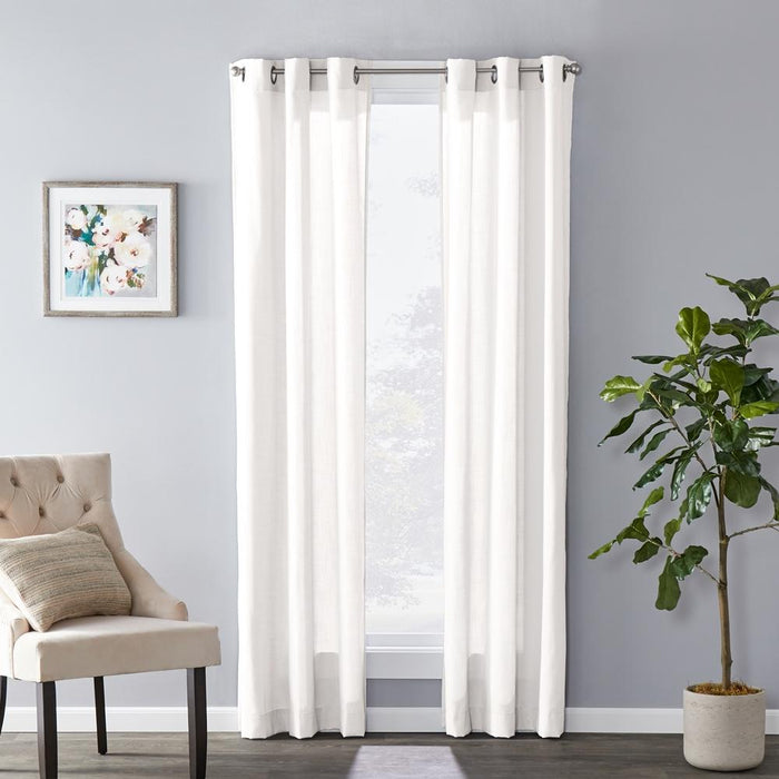 SKL Home Saturday Knight Ltd Raine Light Filtering Sophisticated SunSafe Window Curtain Panel - Ecru
