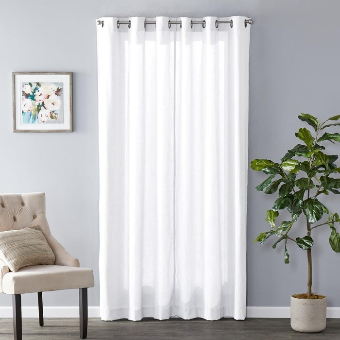 SKL Home Saturday Knight Ltd Raine Light Filtering Sophisticated SunSafe Window Curtain Panel - White