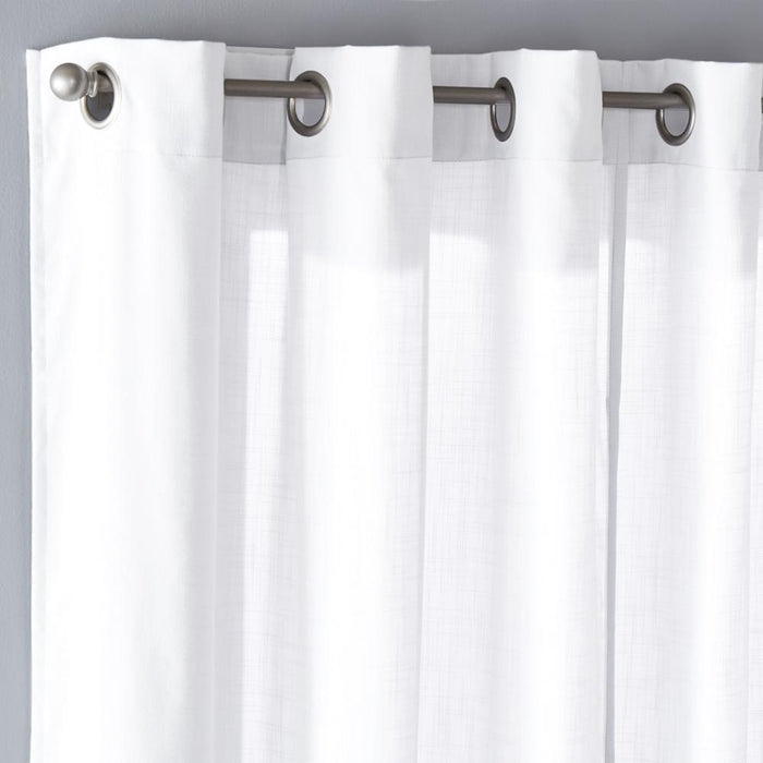 SKL Home Saturday Knight Ltd Raine Light Filtering Sophisticated SunSafe Window Curtain Panel - White