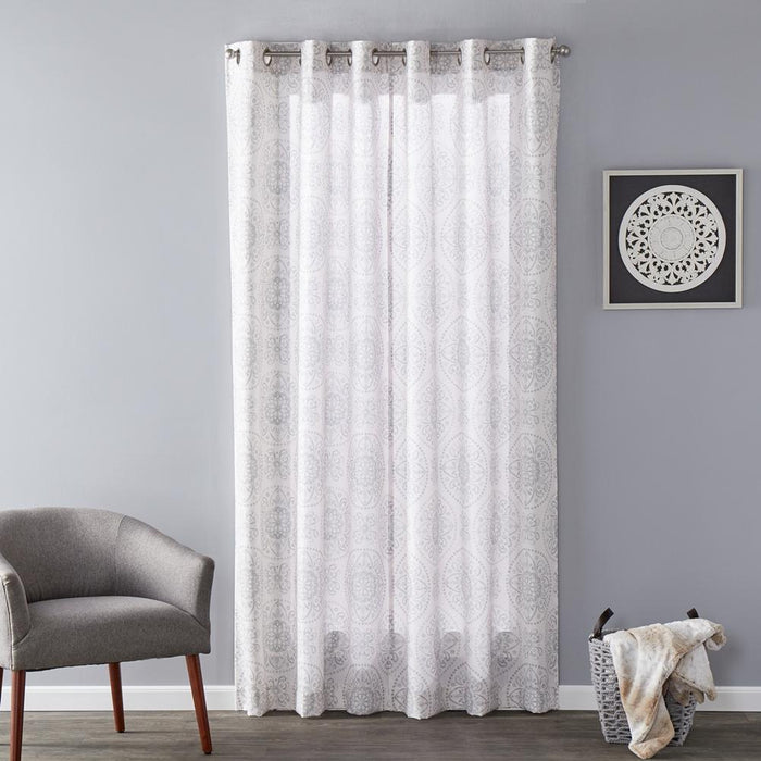 SKL Home Saturday Knight Ltd Kali Sophisticated Design And Slub-Weave Fabric SunSafe Window Panel - Dove Gray