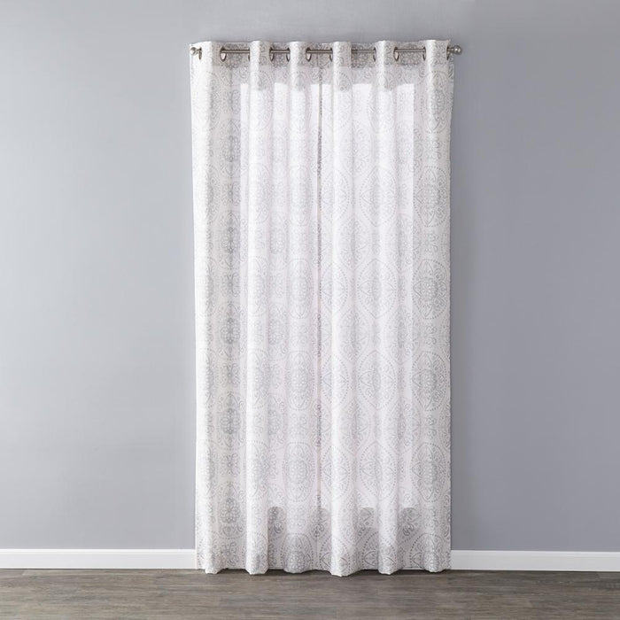SKL Home Saturday Knight Ltd Kali Sophisticated Design And Slub-Weave Fabric SunSafe Window Panel - Dove Gray
