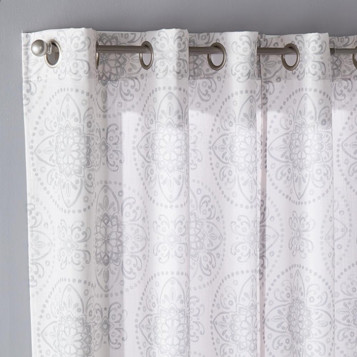 SKL Home Saturday Knight Ltd Kali Sophisticated Design And Slub-Weave Fabric SunSafe Window Panel - Dove Gray