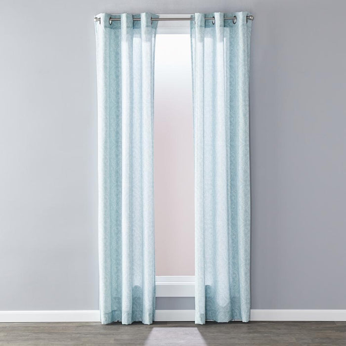 SKL Home Saturday Knight Ltd Salvatore Sophisticated Design And Slub-Weave Fabric SunSafe Window Panel - Sage