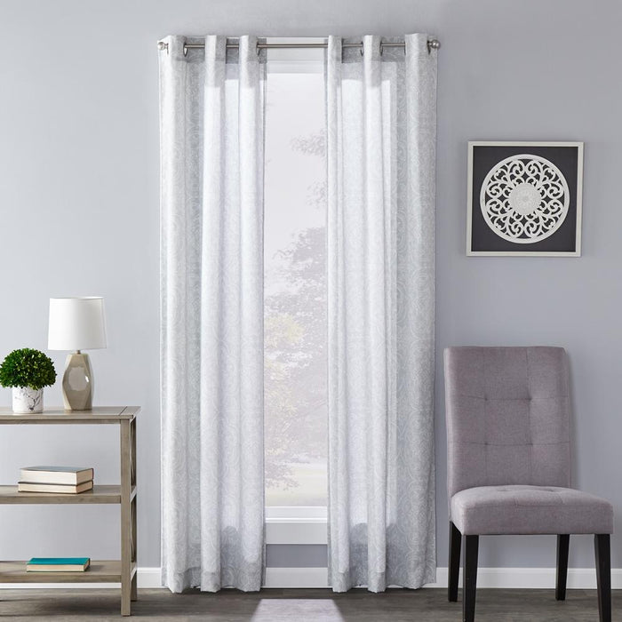 SKL Home Saturday Knight Ltd Salvatore Sophisticated Design And Slub-Weave Fabric SunSafe Window Panel - Dove Gray