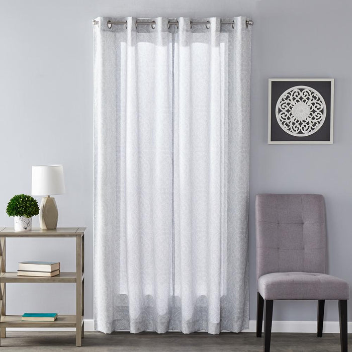 SKL Home Saturday Knight Ltd Salvatore Sophisticated Design And Slub-Weave Fabric SunSafe Window Panel - Dove Gray