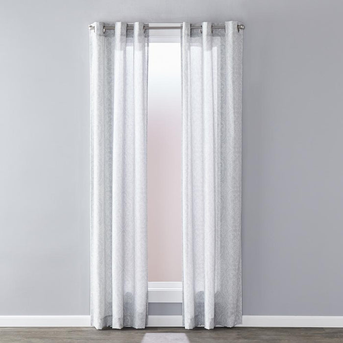 SKL Home Saturday Knight Ltd Salvatore Sophisticated Design And Slub-Weave Fabric SunSafe Window Panel - Dove Gray