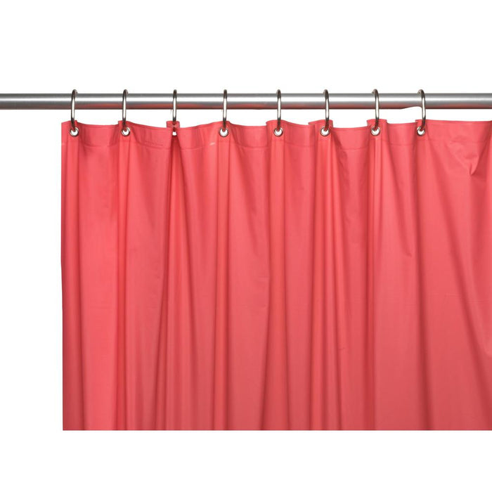 Carnation Home Fashions Premium 4 Gauge Vinyl Shower Curtain Liner with Weighted Magnets and Metal Grommets - 72x72"