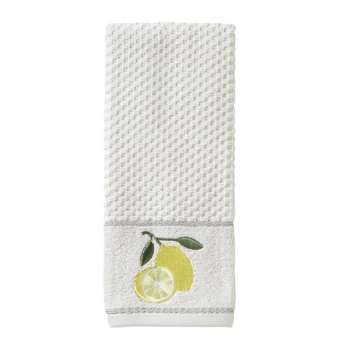 SKL Home Saturday Knight Ltd Lemon Zest Hand Towel - (2-Pack) - 16x25", White