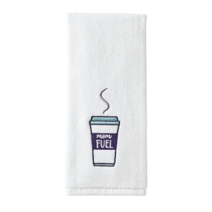 SKL Home Saturday Knight Ltd Mom Fuel Hand Towel - (2-Pack) - 16x25", White