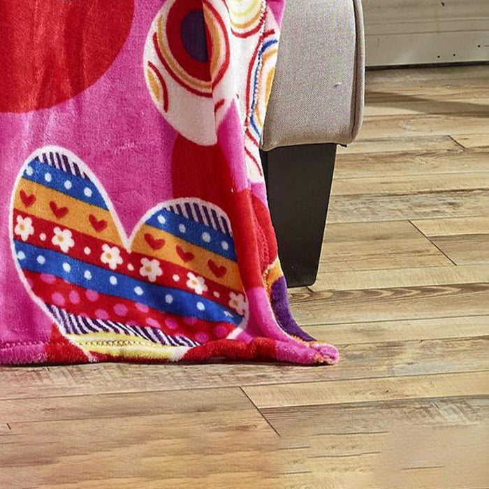 Plazatex Valentina Sloth Micro plush Decorative All Season Multi Color 50" X 60" Throw Blanket