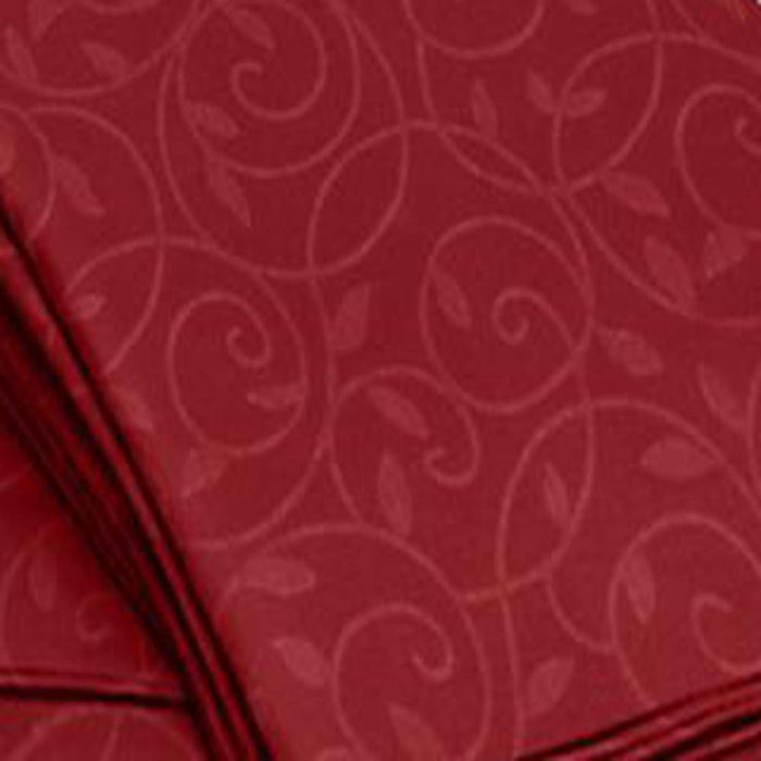 Plazatex Vine Print 90GSM Brushed Microfiber Soft Wrinkle Free Sheet Set Burgundy