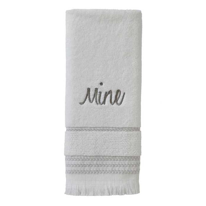 SKL Home By Saturday Knight Ltd Yours And Mine Hand Towel Set - 16X26", White