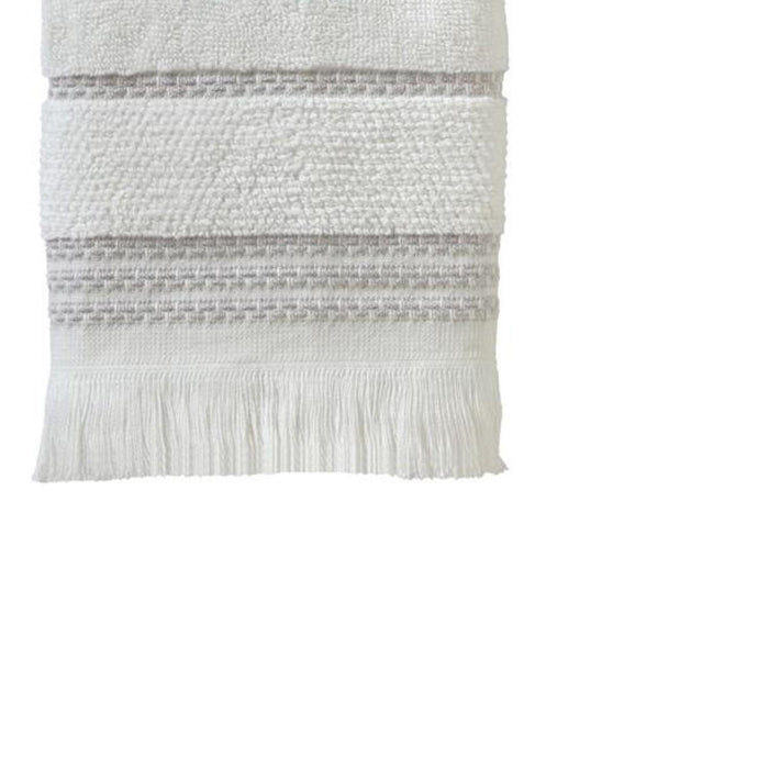 SKL Home By Saturday Knight Ltd Casual Monogram Hand Towel Set - 2-Count - 16"x26", White