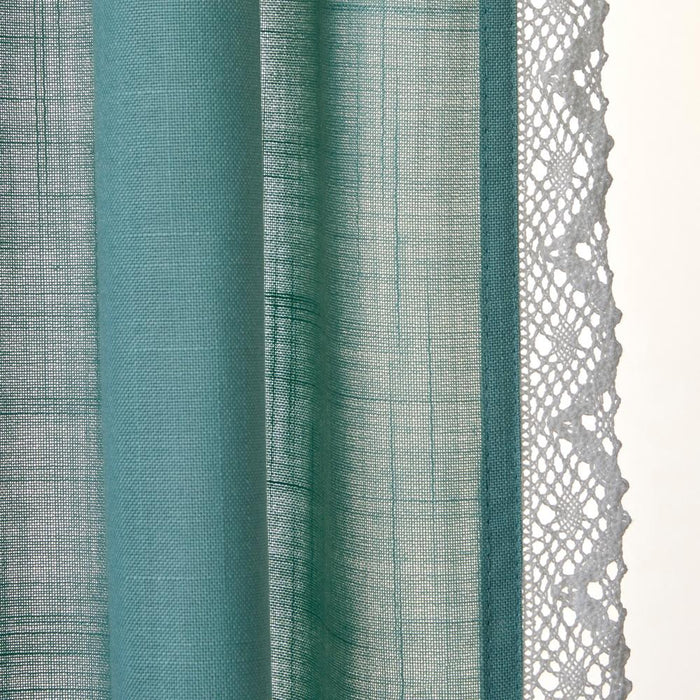 SKL Home By Saturday Knight Ltd Catherine Crochet Window Curtain Panel Pair - 2-Pack - Teal