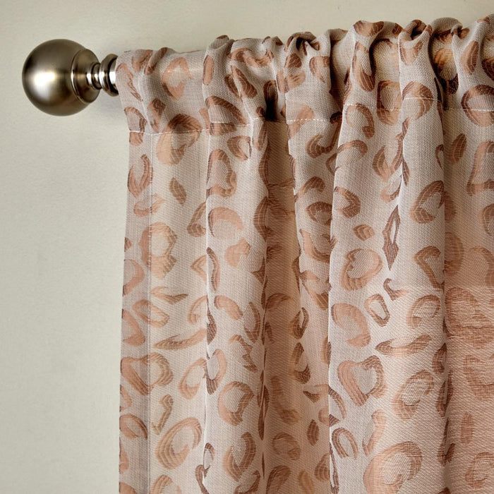 SKL Home By Saturday Knight Ltd Cheetah Spot Window Curtain Panel - Bronze