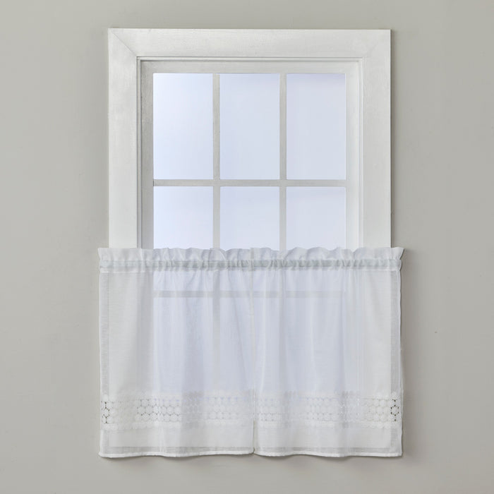 SKL Home By Saturday Knight Ltd Daisy Lace Tier Pair - White