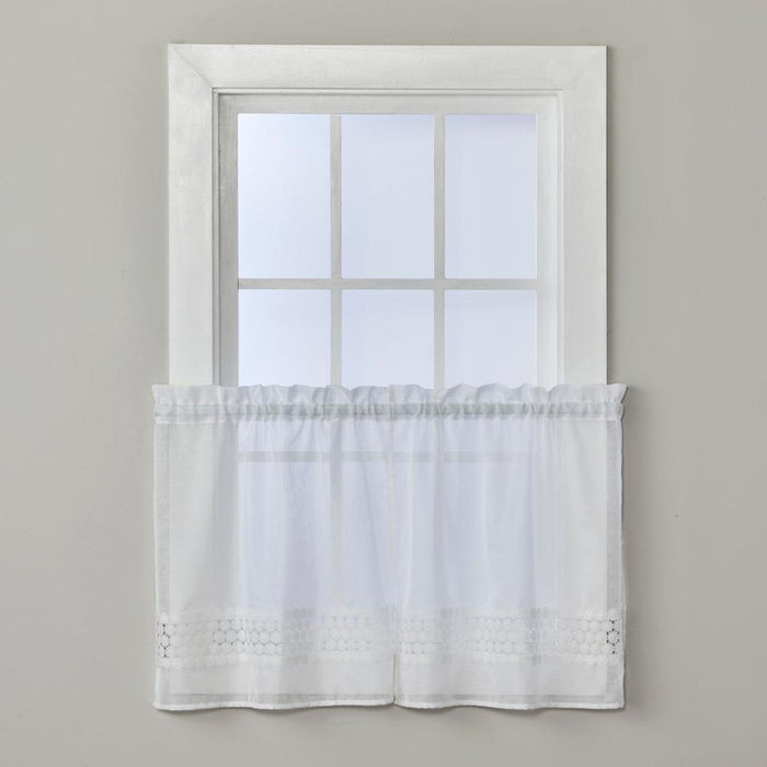 SKL Home By Saturday Knight Ltd Daisy Lace Tier Pair - White