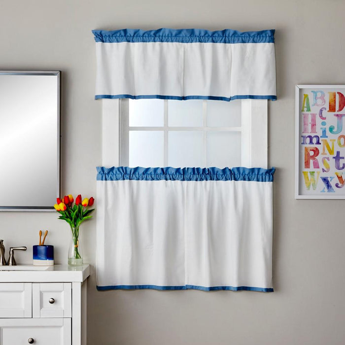 SKL Home By Saturday Knight Ltd Marrisa Curtain Tier Pair - 2-Pack - 56X24", Blue