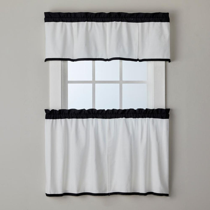 SKL Home By Saturday Knight Ltd Marrisa Valance - 48X13", Black