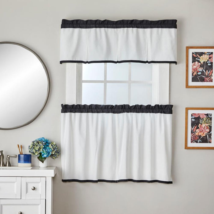 SKL Home By Saturday Knight Ltd Marrisa Valance - 48X13", Black