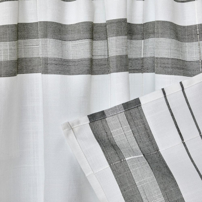 SKL Home By Saturday Knight Ltd Slate Stripe Curtain Tier Pair - 2-Pack - White
