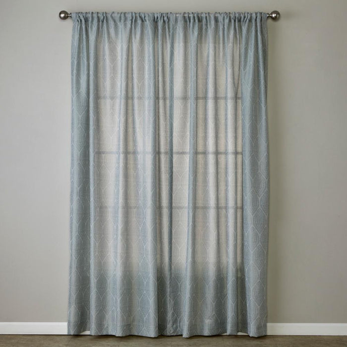 SKL Home By Saturday Knight Ltd Leaf Damask Window Curtain Panel - Blue