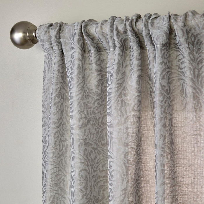 SKL Home By Saturday Knight Ltd Soft Swirl Window Curtain Panel - Gray