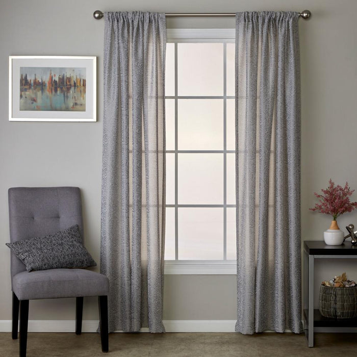 SKL Home By Saturday Knight Ltd Soft Swirl Window Curtain Panel - Gray