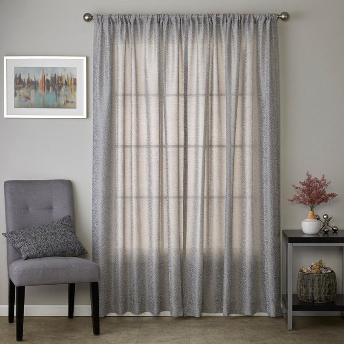SKL Home By Saturday Knight Ltd Soft Swirl Window Curtain Panel - Gray