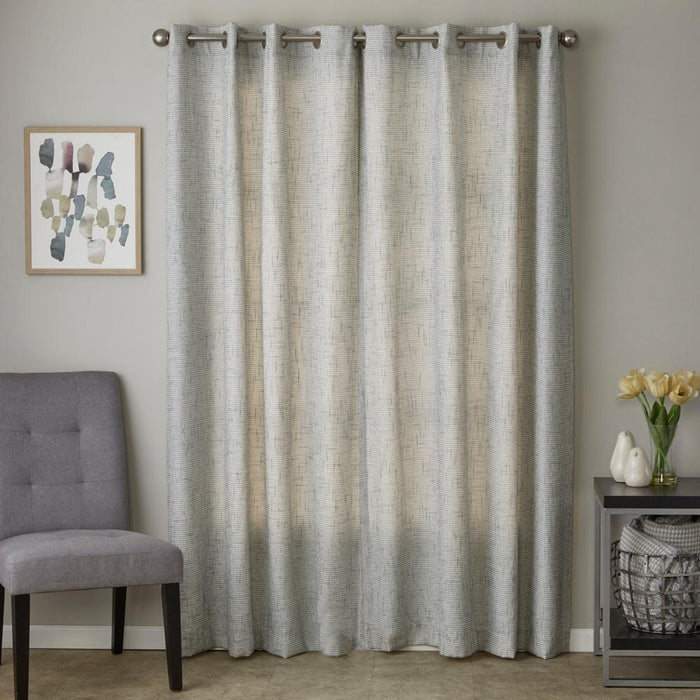 SKL Home By Saturday Knight Ltd Textured Crosshatch Window Curtain Panel - Blue