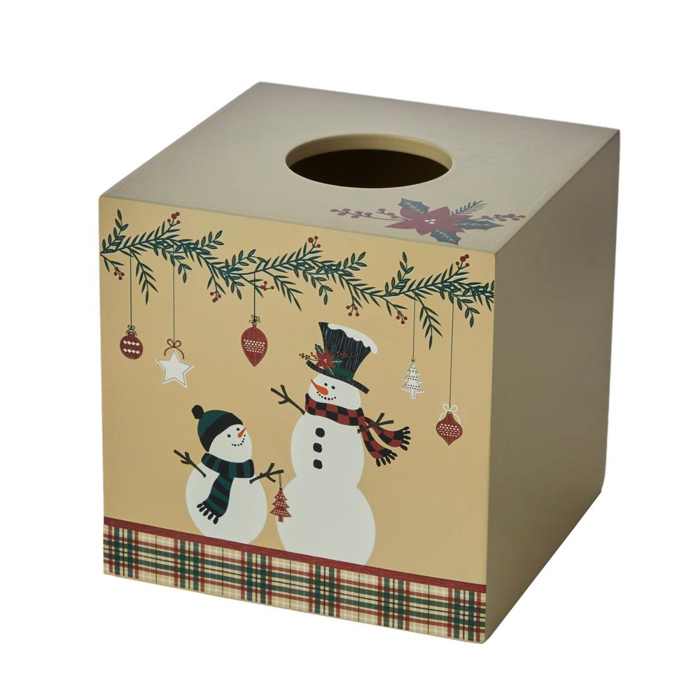 SKL Home By Saturday Knight Ltd Rustic Plaid Snowman Tissue