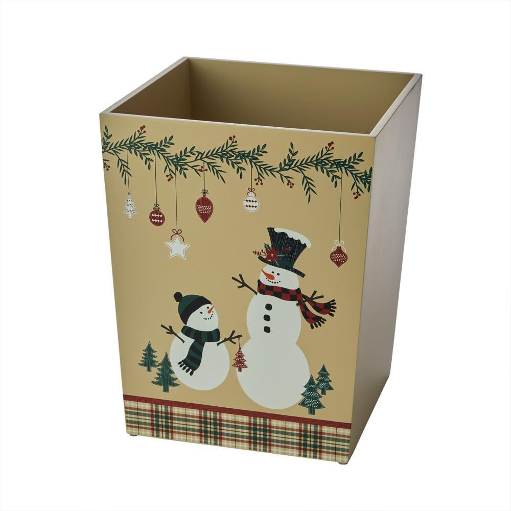 SKL Home By Saturday Knight Ltd Rustic Plaid Snowman Waste