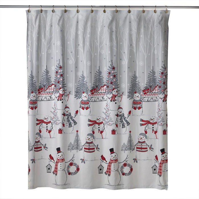 SKL Home By Saturday Knight Ltd Whistler Snowman Shower Curtain - 70X72", Multi