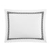 Chic Home Lewiston 7 Piece Cotton Blend Duvet Cover 1500 Thread Count Set Solid White With Embroidered Details Bed In A Bag Queen Black - Queen