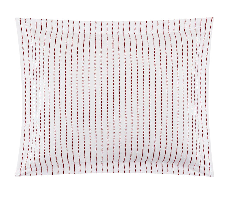 Chic Home Wesley Duvet Cover Set Contemporary Solid White With Dot Striped Pattern Print Design Bed In A Bag Bedding - Sheets Pillowcases Pillow Shams Included - 7 Piece - King 104x90", Wine Red - King