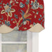 RLF Home Gianna Petticoat Valance Red. 3"Rod Pocket, Contrast Bottom fabric. 50"W x 15"L - Red