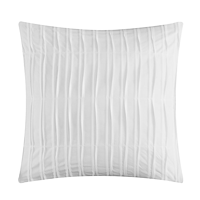 Chic Home Addison Comforter Set Jacquard Chevron Geometric Pattern Design Bedding White, King - King