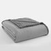 Shavel Micro Flannel High Quality Reversible Solid Patterned Super Soft Sherpa Blanket - King 90x104" - Greystone - King,Greystone