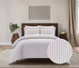 Chic Home Wesley Duvet Cover Set Contemporary Solid White With Dot Striped Pattern Print Design Bedding - Pillow Shams Included - 3 Piece - King 104x90", Wine Red - King
