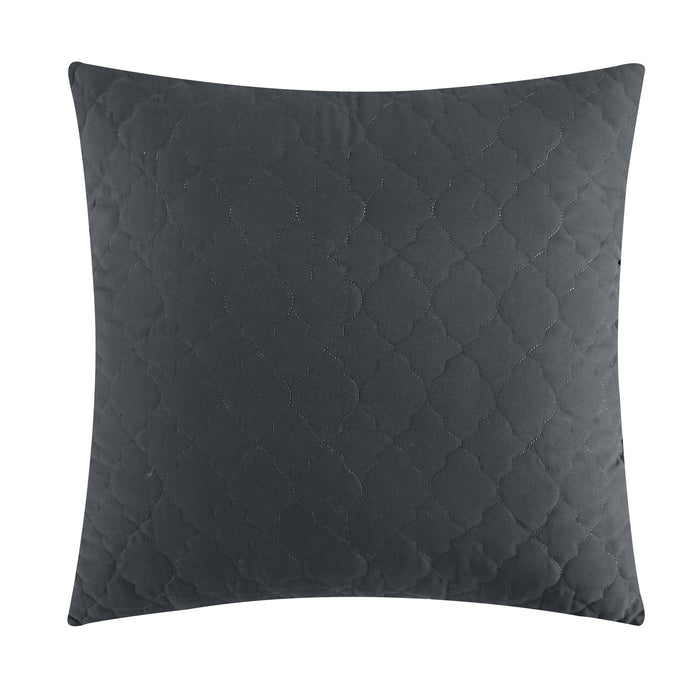 Chic Home Arlow Comforter Set Jacquard Geometric Quilted Pattern Design Bedding Grey, King - King