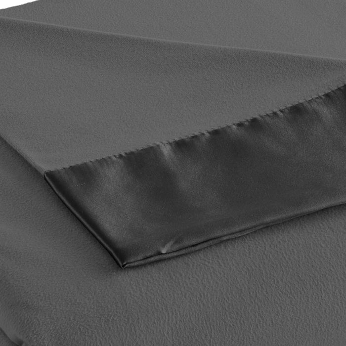 Micro Flannel All Seasons Lightweight Sheet Blanket, Twin, Charcoal - Twin,Charcoal