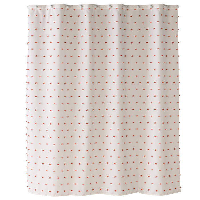 Saturday Knight Ltd Colorful Dot Fun And Fresh Design Fabric Bath Shower Curtain - 72x72", Pink - Pink